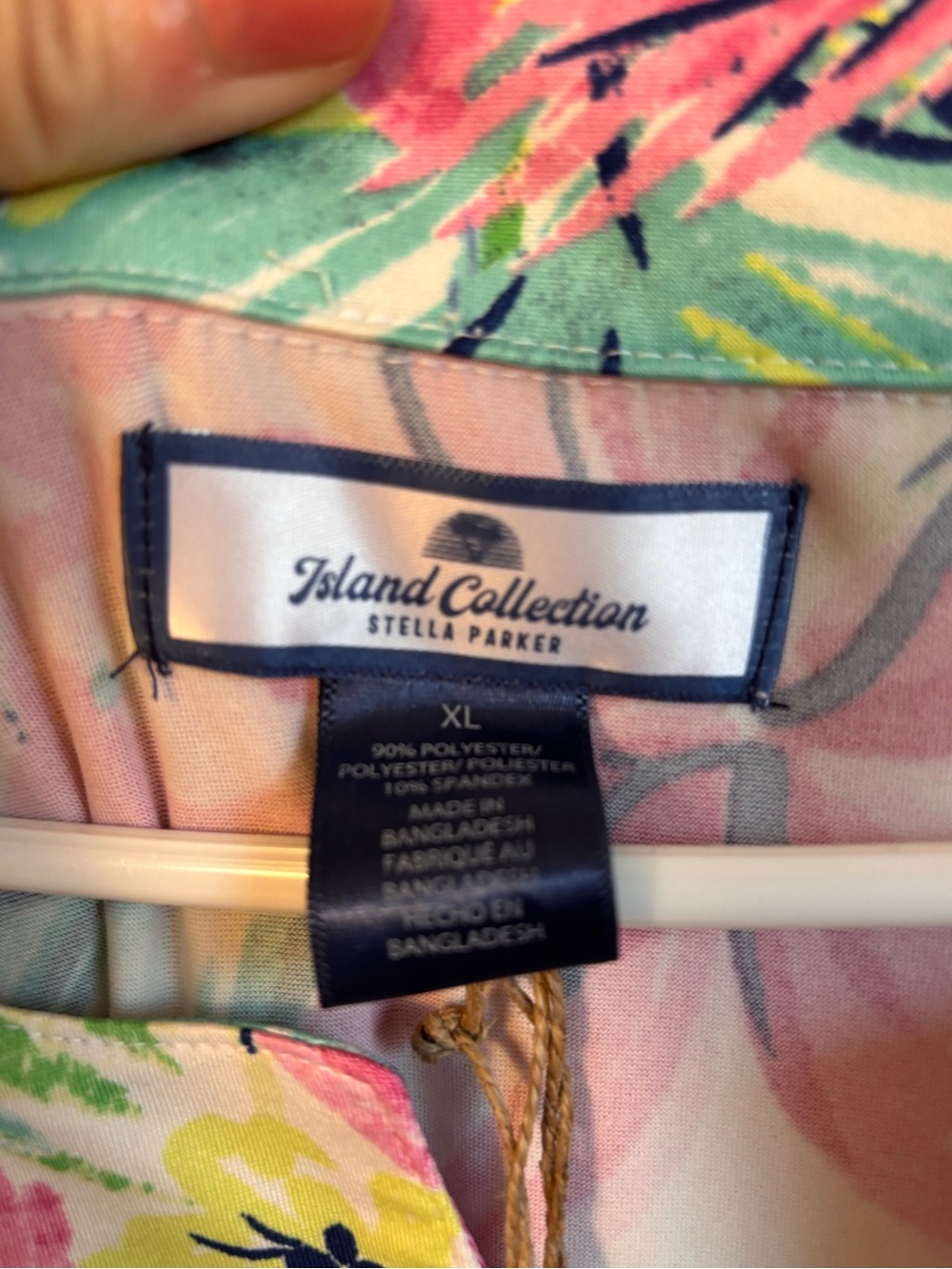 Stella Parker Hot Pink Island Collection 3/4 Sleeve UPF 50 Dress. Sz XL. NWT - Picture 3 of 8